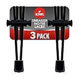KIWI Sneaker No-tie Shoe Laces, Black, One Size Fits All, 3 Count (Pack of 1)