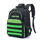 AUMTISC Tool Bags Backpack Jobsite, Tools Bag for Men Heavy Duty, Tool Back Pack Organizer Bag Construction (Green)