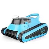 SMONET Cordless Pool Vacuum Robot: Automatic Robotic Pool Cleaner Lasts 150 Mins Wall Climbing 180W Powerful Suction LED Indicator Self-Parking for Above Ground & Inground Pools Up to 2,000 sq. ft.