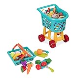Battat – Deluxe Grocery Playset – Toy Food for Toddlers – Shopping Cart Toy – 20+ Pretend Food Items – 3 Years + – Shopping Cart & Groceries Bundle
