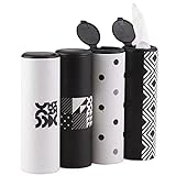 Car Tissue Holder with Facial Tissues Bulk - 4 PK Car Tissues Cylinder with Cap, Tissue Holder for Car, Travel Tissues Perfect Fit for Car Cup Holder, Refill Car Tissue Box Round Container