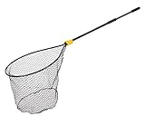 Frabill Conservation Telescoping Handle Net | Teardrop Hoop Size: 23' X 26' | Telescoping Handle: 35-60' | Netting: Tangle-Free Micromesh | Net Depth: 22',Black/Yellow