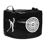 ASENVER Golf Swing Impact Trainer Bag Golf Power Smash Bag (Black- Target Pattern)