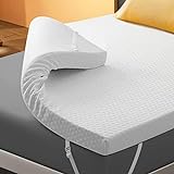 3 Inch Gel Memory Foam Mattress Topper Queen Size, Cooling Mattress Pad for Back Pain, with Removable Bamboo Cover，Bed Topper Soft & Breathable