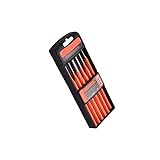 Edward Tools 6 Piece Pin Punch Set for Gunsmith, Mechanic, Metal Stamping - Heavy Duty Chrome Steel for Punching out Pins and Dowels - High visibility Orange