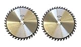 9' 40 Tooth Carbide Tip General Purpose Wood Cutting Circular Saw Blade with 5/8' Arbor (2 Pack)