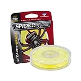 SpiderWire Stealth® Superline, Hi-Vis Yellow, 10lb | 4.5kg, 125yd | 114m Braided Fishing Line, Suitable for Freshwater and Saltwater Environments