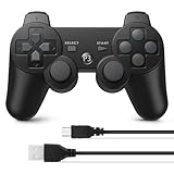 Powerextra PS-3 Controller Wireless for Play-Station 3 High Performance Gaming Controller with Upgraded Joystick for Play-Station 3