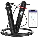 Smart Jump Rope with Speed Light Indicator & APP Data Analysis - multifun Fitness Skipping Rope for HIIT, Home Gym, Crossfit, Exercise, Jumping Rope Counter for Women, Men, Kids