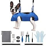 Boyistar 15 in 1 Dog Grooming Hammock kit, Breathable Dog Sling for Grooming Hammock Harness Small Dog Cat Grooming Sling Restraint Bag with Restraint Reinforcement, Nail Clippers/File, Comb, Gloves