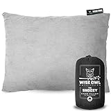 Wise Owl Outfitters Camping Pillow - Camping Essentials and Travel Pillow for Airplanes, Camping, and Travel - Memory Foam Washable Pillow - Small/Medium