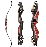 PMZ Recurve Bow, Professional Archery Hunting Bow, 60'' Takedown Long Bow More Ideal for Archery Enthusiasts and Hunters, Right Hand (40 lbs)