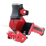 Packing Tape Dispenser Gun 2' Light Seal Packing for Use Tape Dispenser Gun for Shipping, Moving, Carton and Box Sealing-Red