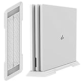 Yanfider PS4 Pro Vertical Stand for Playstation 4 Pro with Built-in Cooling Vents and Non-Slip Feet (White)