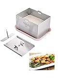 Tofu Press -304 Stainless Steel Vegan Tofu Presser to Speed up Removing Water from Silken in 10-30 Mins Tofu Presser for Firm or Extra Firm Tofu Without Crack BPA Free Dishwasher Safe(6.3 * 4.72)