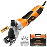 BEETRO 550W Electric Professional Sheep Shears, Animal Grooming Clippers for Sheep Alpacas Goats and More, 6 Speeds Heavy Duty Farm Livestock Haircut, with an Extra Set of Shearing Blades