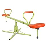 JupiterForce Seesaw for Kids, Teeter Totter with 360 Degree Rotating, Playground Equipment for Outdoor, Home, Toddlers Toy Set(2 Seats)