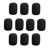 VELKPRO Microphone Windscreen, 10 Pack Mini Foam Mic Covers, High-Density Foam Protection for Small Lapel Lavalier Headset Microphones Shotgun and Condenser Microphones