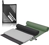 Wuwahold Camp Towel 3 Packs, Quick Dry Microfiber Lightweight Sport Towels with 3 Mesh Bags, Travel Towel Suitable for Camping, Beach, Gym, Yoga (24'x48' Army Green+Grey+Black)