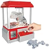 PowerTRC Mini Arcade Claw Machine Toy | Carnival Games Claw Electronic Claw Machine With Lights And Sound And Volume Control | Exciting Toy Grabber Mini Game For Kids And Adults (Size: 13.75in x 10in)