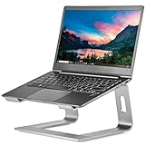 RUBOXA Ergonomic Laptop Stand for Desk Elevated Laptop Computer Stand with Nonslip Tabs Prevents Shoulder Back and Neck Pain and Laptop Overheating (Silver)