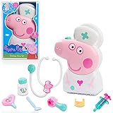 Just Play Peppa Pig Checkup Case Set with Carry Handle, 8-Piece Doctor Kit for Kids with Stethoscope, Kids Toys for Ages 3 Up