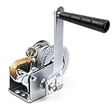 PROFLine 600lbs Hand Winch Steel Cable Boat Trailer Two-Way Ratchet Gear Manual Winch Hand Crank with 8m Steel Wire for ATV Truck Towing