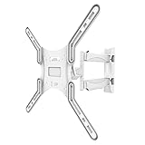 Kanto M300W Full Motion TV Wall Mount for 26-55' TVs | Articulating Arm with 19' of Extension | Up to 135° Swivel | Easy Tilt Design | 5' Offset | VESA Compatible TV Bracket | Heavy-Duty Steel | White