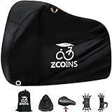 Waterproof Bike Cover for 1 or 2 Bikes, Bike Covers for Outside Storage, 210T Extra Heavy Duty Waterproof Anti Rain Dust UV Protective Bicycle Cover/Bike Storage for Mountain Bike with Storage Bag