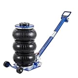 VEVOR Air Jack, 3 Ton/6600 lbs Triple Bag Air Jack, Airbag Jack with Six Steel Pipes, Lift up to 17.7', 3-5 s Fast Lifting Pneumatic Jack, with Adjustable Long Handles for Cars, Garages, Repair (Blue)