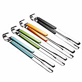 4Pcs Stainless Steel Kitchen Tongs, Serving Tongs for Cooking, 10' Metal Food Tongs with Non-Slip Comfort Grip, Non-Stick Cooking Tongs High Heat Resistant BBQ Tongs Grill Tongs for Barbecue Grilling
