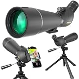Gosky Updated 20-60x85 Dual Focusing Spotting Scopes with Tripod, Carrying Bag and Quick Phone Holder - BAK4 High Definition Waterproof Spotter Scope for Bird Watching Wildlife Scenery