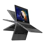 ASUS Laptop, 11.6' HD Anti-Glare Touchscreen Display, Intel Celeron N4500, 4GB RAM, 64GB Storage, MIL-STD 810H Durability, TPM 2.0, Windows 10 Pro, Dark Grey, Stylus Included (Renewed)