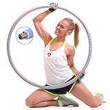 Weighted Hula Hoop for Adults Weight Loss - 8 Section Detachable Exercise Hula Hoop for Women, Soft Padded Exercise Hoop, Portable and Adjustable Fitness Circle for Gym Home Workouts