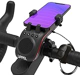 UPPEL Multifunctional Bike Speaker-Bike Phone Holder-Bicycle Headlight-Bike Horn-Bike Microphone-Power Bank with 5000mAh, Ideal for Mountain& Road Bike-Extreme & Casual Cycling 10-in-1