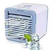 Homeleader Personal Air Conditioner, Mini Air Cooler, Portable Air Conditioner Fan with USB & LED, for Home/Office/Car/Outdoor