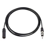 Bingfu Car Radio Antenna Extension Cable 10 feet / 3m Car FM AM Radio Car Antenna Extension Cable Cord DIN Plug Connector Coaxial Cable for Vehicle Truck Car Stereo Head Unit CD Media Receiver Player