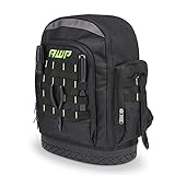 AWP Extreme Tool Backpack, Heavy-Duty Tool Bag with Padded Shoulder, Back, and Waist Straps, Water-Resistant Construction Black