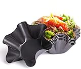 IAXSEE 6 Pcs Tortilla Pan Set-Non-Stick Fluted Tortilla Shell Pans Taco Salad Bowl Makers,Carbon Steel,Tostada Bakers (6 pcs)