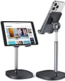 LISEN Cell Phone Stand Adjustable Phone Holer for Desk, Office Desk Accessories for iPhone 15 Stand Fits All Mobile Phones, iPhone, Switch, Kindle, iPads, Tablet 4-10in