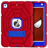 Grifobes iPad Mini 5 Case,iPad Mini 4 Case for Kids,Heavy Duty Shockproof Rugged Case Cover with Kickstand,High Impact Full Body Protective Case for iPad Mini 5th/4th Generation 7.9 inch -Red+Blue