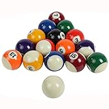 East Eagle Pool Balls Mini Pool Balls Set,1-1/2 Inch Billiard Balls Set Not Regulation Size, Complete 16 Ball Set