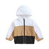 Cevoerf Toddler Baby Boy Girl Fall Clothes Outwear Zipper Hooded Sweatshirt Jacket Lightweight Windbreaker Jackets (Khaki - A, 12-18 Months)