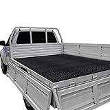 Truck Bed Mat Liner Bed Liner Cargo Universal Heavyweight Utility Bed Mat Durable Weather Protection for Truck Cargo Van SUV Pickup Accessories Trim to Fit Design Black Thick, 4.1 Feet x 8.2 Feet