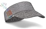 ASIILOVI Bluetooth Hat Sun Visor with HD Speaker and Mic, Perfect for Men/Women Outdoors Workout Tech Gift Ideas -Unisex Gray