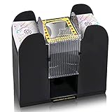 Nileole 1-6 Decks Automatic Card Shuffler, Battery-Operated Electric Shuffler for UNO,Phase10, Texas Hold'em, Poker, Home Card Games, Blackjack, Home Party Club Game (6 Deck)