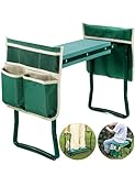 Garden Kneeler and Seat, Garden Stool, Gardening Bench with 2 Tool Pouches EVA Foam Pad for Kneeling and Sitting to Prevent Knee & Back Pain, Gardening Gift for Women, Grandparents, Seniors, Mom & Dad