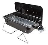 Duke Grills Omaha Go Anywhere Portable Gas Grill - Mini BBQ Propane Grill for Camping, RV, Tailgate - Cooks 8 hamburgers at once - Long Life Steel - Foldable Legs