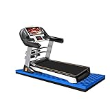 Exercise Equipment Mats, Non-slip Thick Workout Treadmill Mat High Density Floor Protector, Noise Reduction Fitness Mat, for Exercise Bike Sound Absorbing Mat ( Color : Blue black , Size : 63*31.5in )