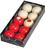 Action BBBUMP Bumper Pool Ball Set, 10 Red and White Bumper Pool Balls